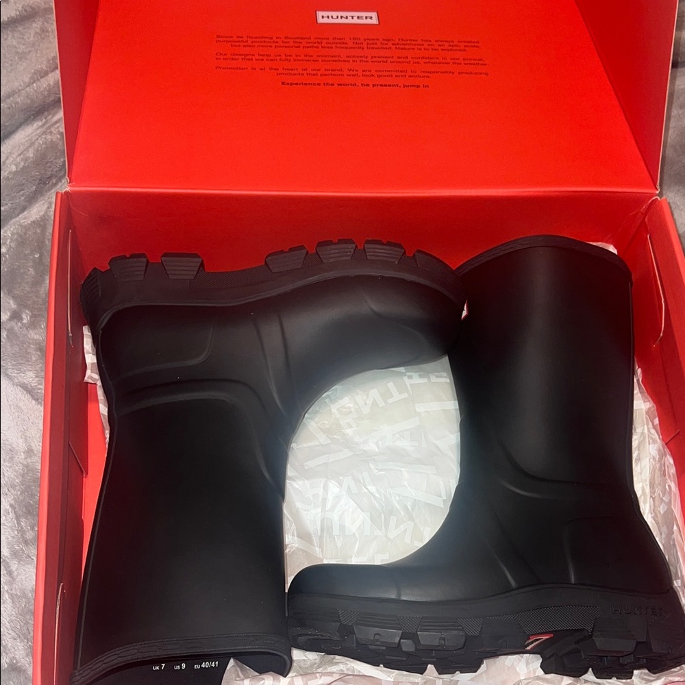 Hunter Black Rain Boots Micah